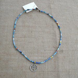 Handmade Bead Pentacle Pendant Necklace